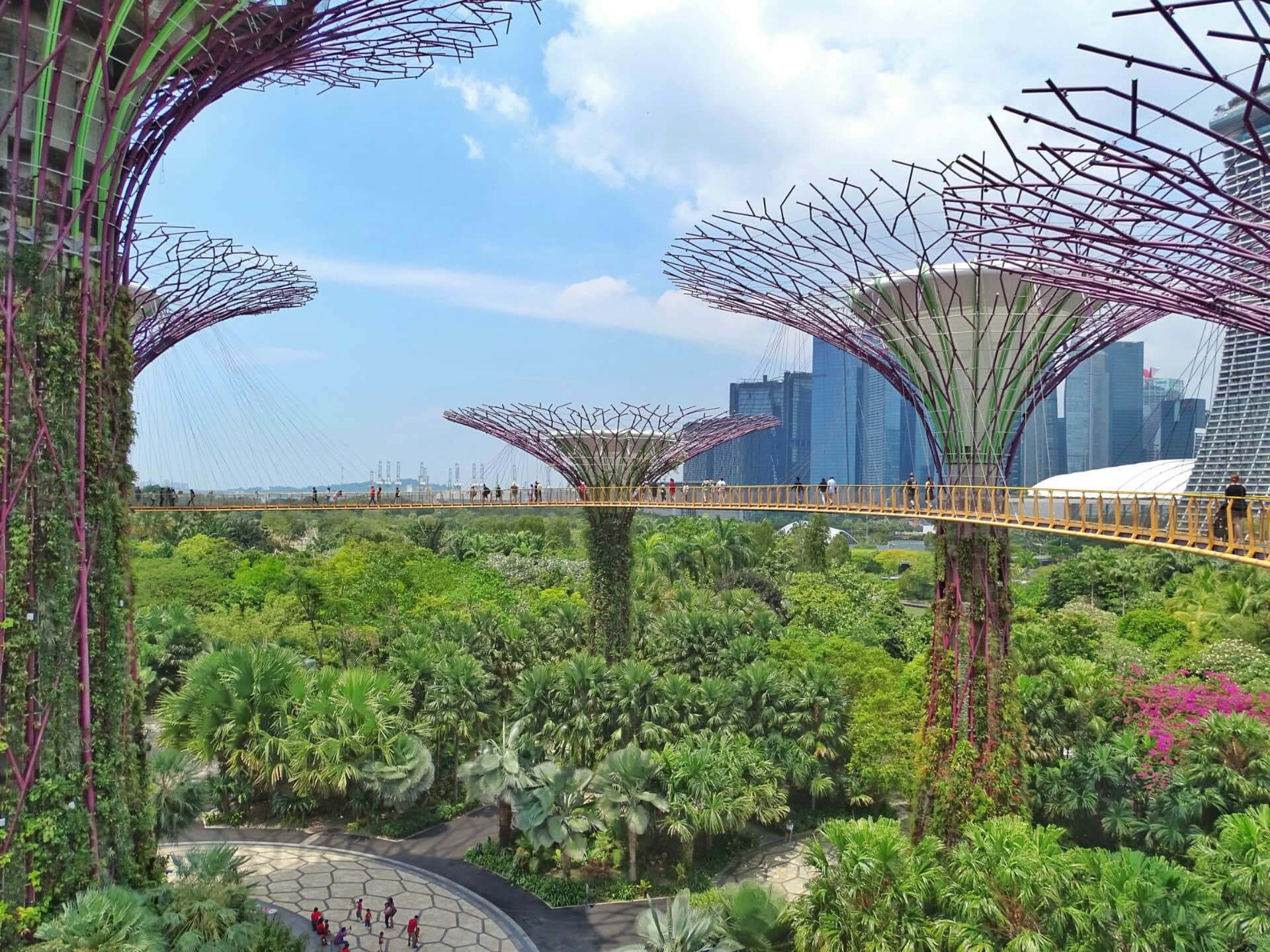 Gärten an der Bucht mit elektrischen Bäumen, Singapur